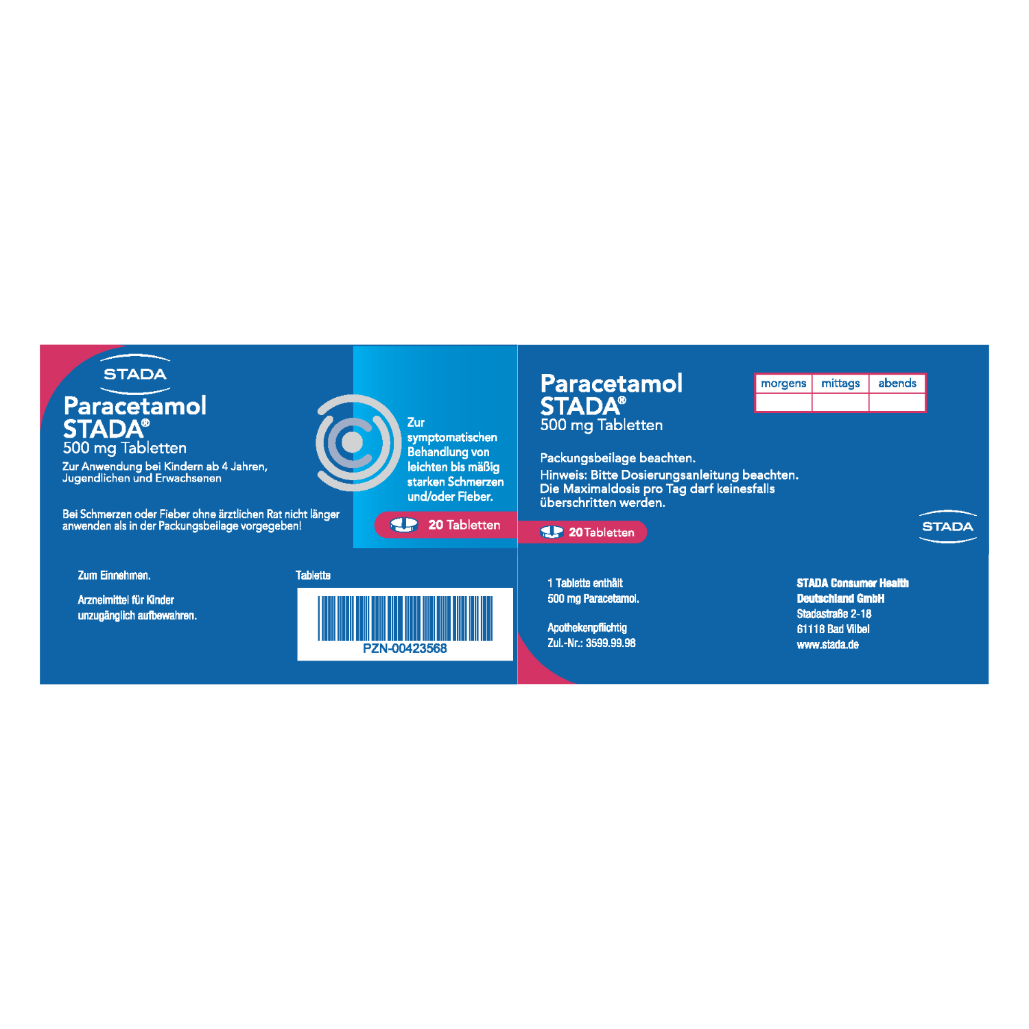 PARACETAMOL STADA 500 mg Tabletten