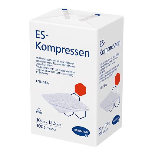 ES-KOMPRESSEN unsteril 10x12,5 cm 16fach