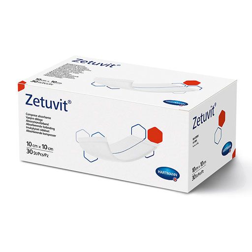 ZETUVIT Saugkompressen unsteril 10x10 cm