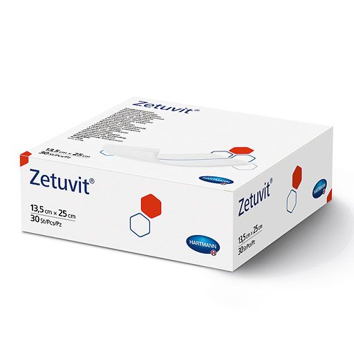 ZETUVIT Saugkompressen unsteril 13,5x25 cm