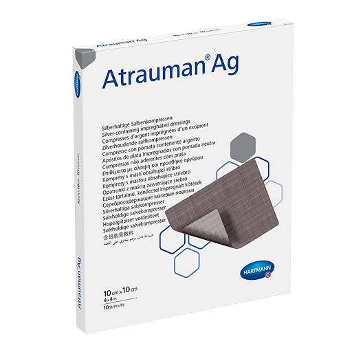 ATRAUMAN Ag 10x10 cm steril Kompressen