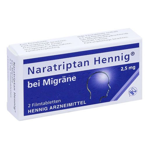 NARATRIPTAN Hennig bei Migräne 2,5 mg Filmtabl.