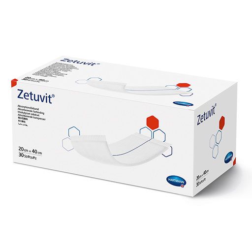 ZETUVIT Saugkompressen unsteril 20x40 cm