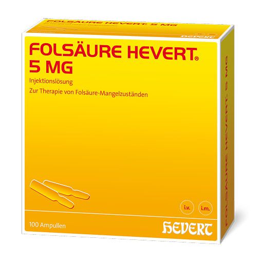 FOLSÄURE HEVERT 5 mg Ampullen