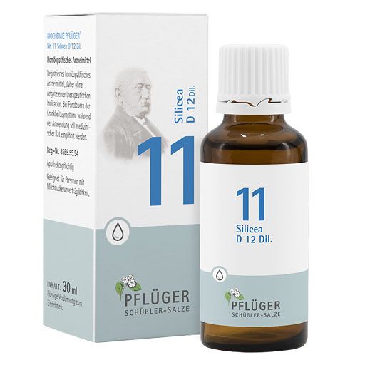 BIOCHEMIE Pflüger 11 Silicea D 12 Tropfen