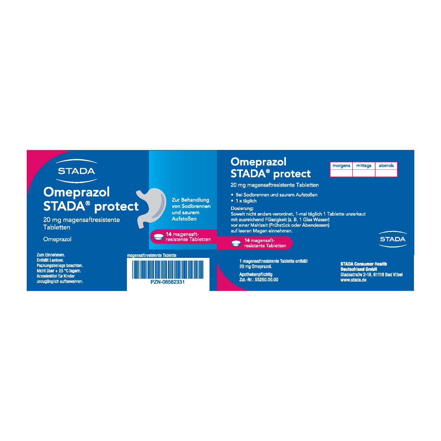 OMEPRAZOL STADA protect 20 mg magensaftr.Tabletten