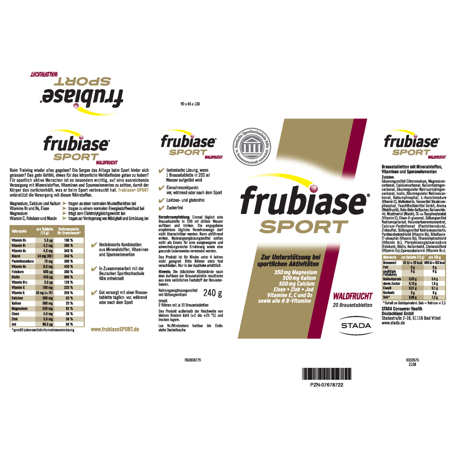 FRUBIASE SPORT Waldfrucht Brausetabletten