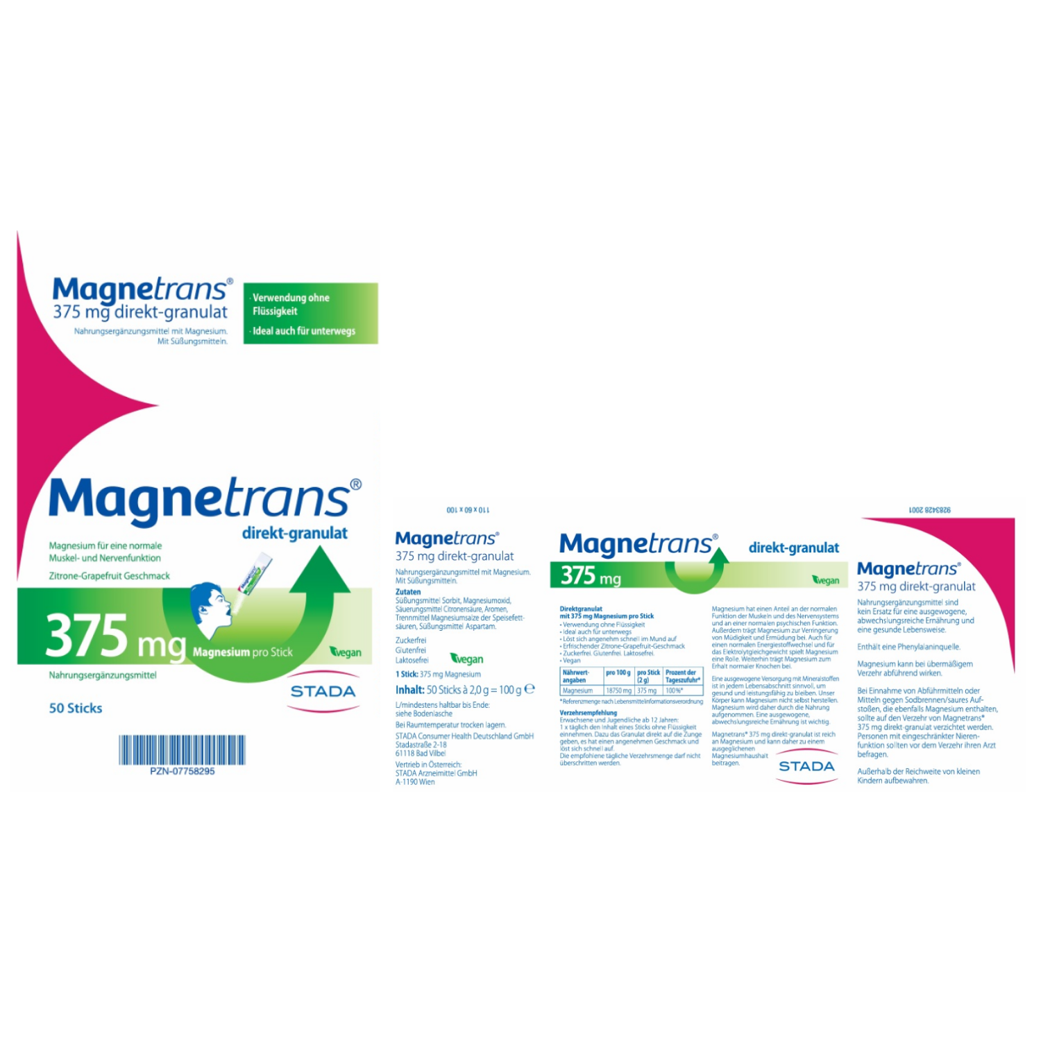 MAGNETRANS direkt 375 mg Granulat