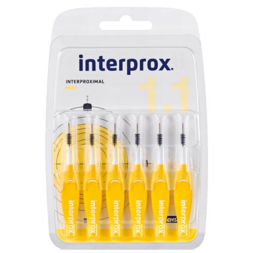 INTERPROX reg mini gelb Interdentalbürste Blister