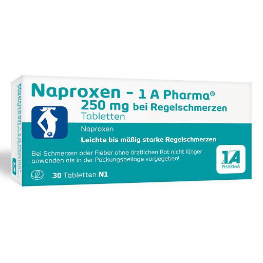 NAPROXEN-1A Pharma 250 mg b.Regelschmerzen Tabl.