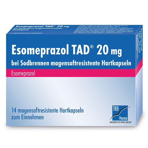 ESOMEPRAZOL TAD 20 mg bei Sodbrennen msr.Hartkaps.