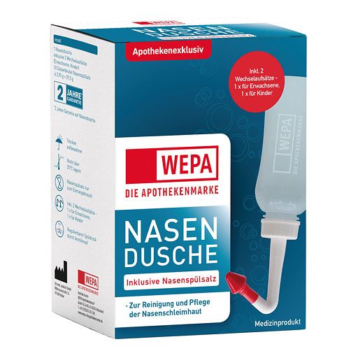 WEPA Nasendusche mit 10x2,95 g Nasenspülsalz