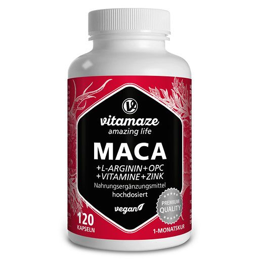 MACA 10:1 hochdosiert+L-Arginin+OPC+Vit.vegan Kps.