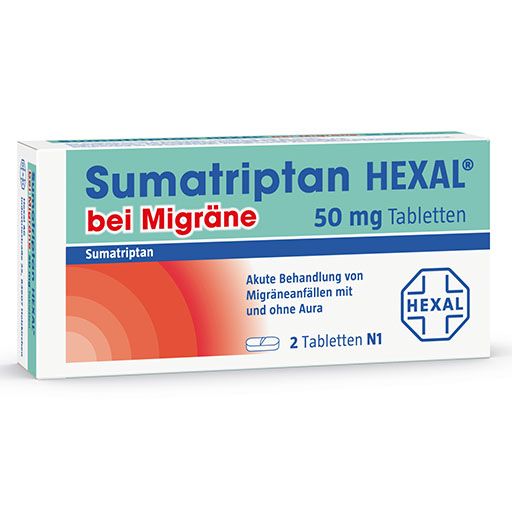 SUMATRIPTAN HEXAL bei Migräne 50 mg Tabletten