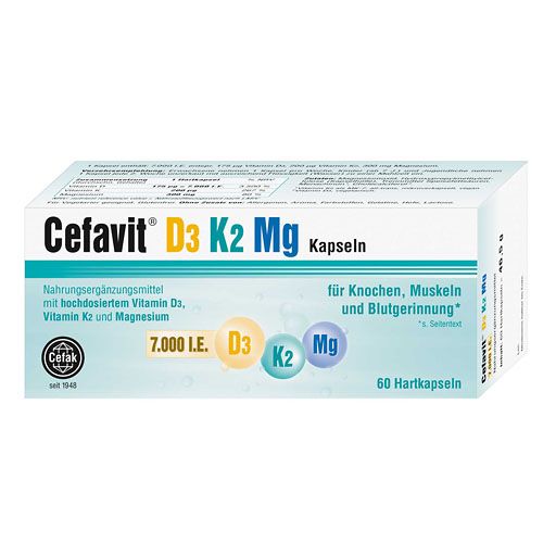 CEFAVIT D3 K2 Mg 7.000 I.E. Hartkapseln