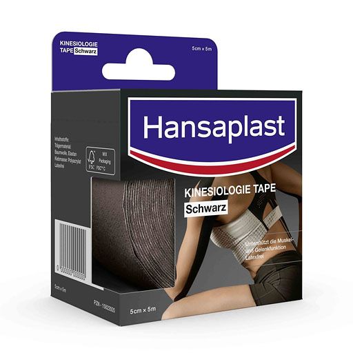 HANSAPLAST Sport Kinesiologie Tape 5 cmx5 m schw.