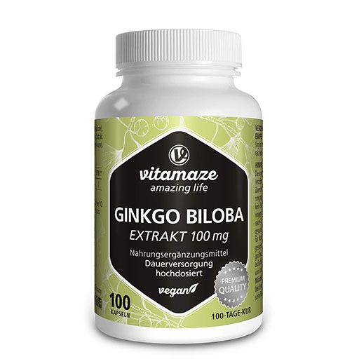 GINKGO BILOBA 100 mg hochdosiert vegan Kapseln