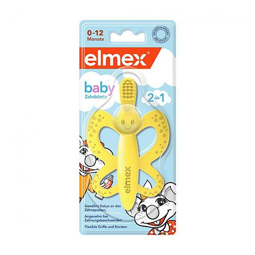 ELMEX Baby Zahnbürste und Beißring