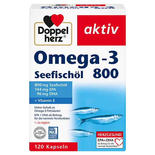 DOPPELHERZ Omega-3 Seefischöl 800 aktiv Kapseln