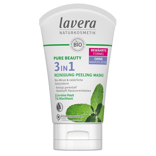 LAVERA Pure Beauty 3in1 Reinigung Peeling Maske