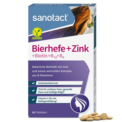 SANOTACT Bierhefe+Zink Tabletten