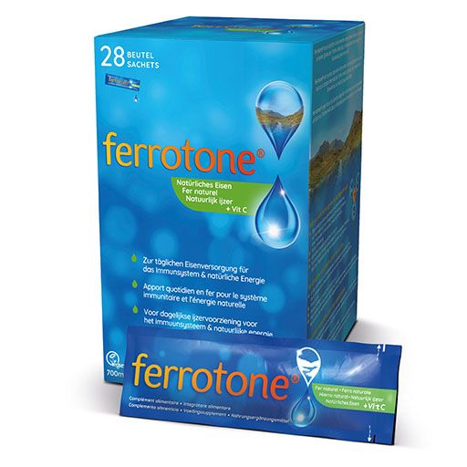 FERROTONE natürliches Eisen plus Vitam.C Apfel Btl