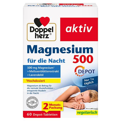 DOPPELHERZ Magnesium 500 für die Nacht Tabletten