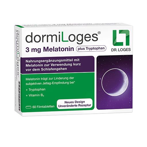 DORMILOGES 3 mg Melatonin plus Tryptophan Filmtab.