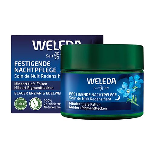 WELEDA festigende Nachtpflege blauer Enz.&Edelwei.