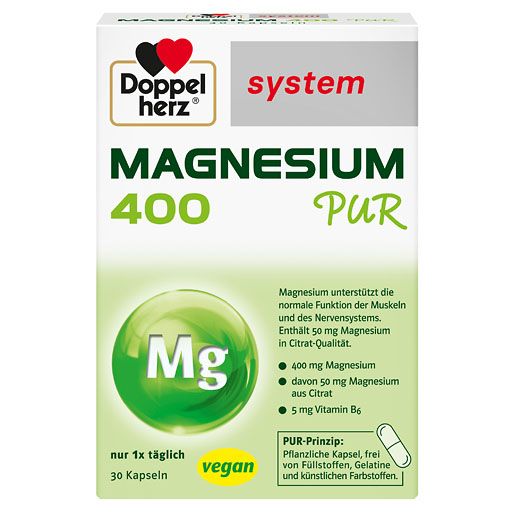 DOPPELHERZ Magnesium 400 Pur system Kapseln