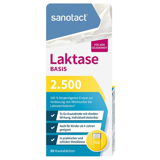 SANOTACT Laktase Basis 2.500 Kautabletten