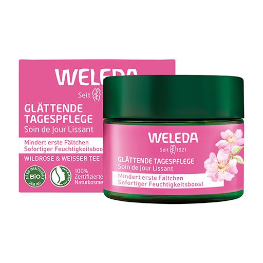 WELEDA glättende Tagespflege Wildrose & weißer Tee