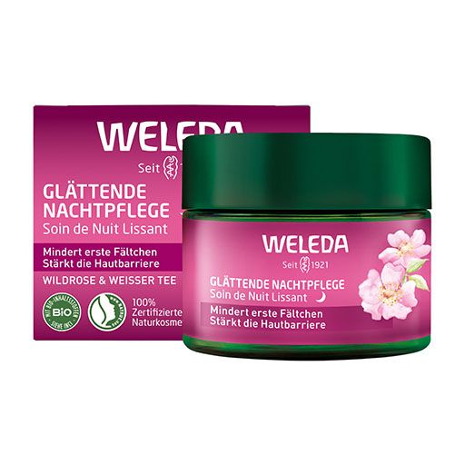 WELEDA glättende Nachtpflege Wildrose & weißer Tee